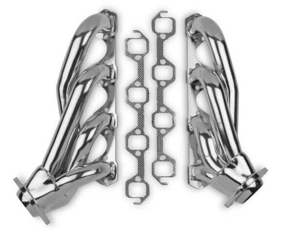 Flowtech 32103FLT Sb Ford Rear Exit Shorty Header - Ceramic