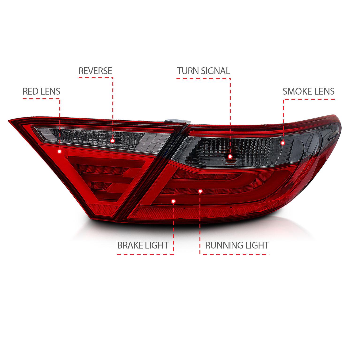ANZO Tail Light Assembly (2015-2016 Camry) - 321336