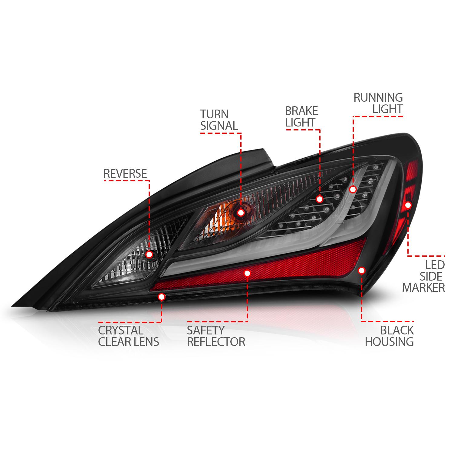 ANZO Anzo Usa Led Taillights (2010-2013 Genesis) - 321347