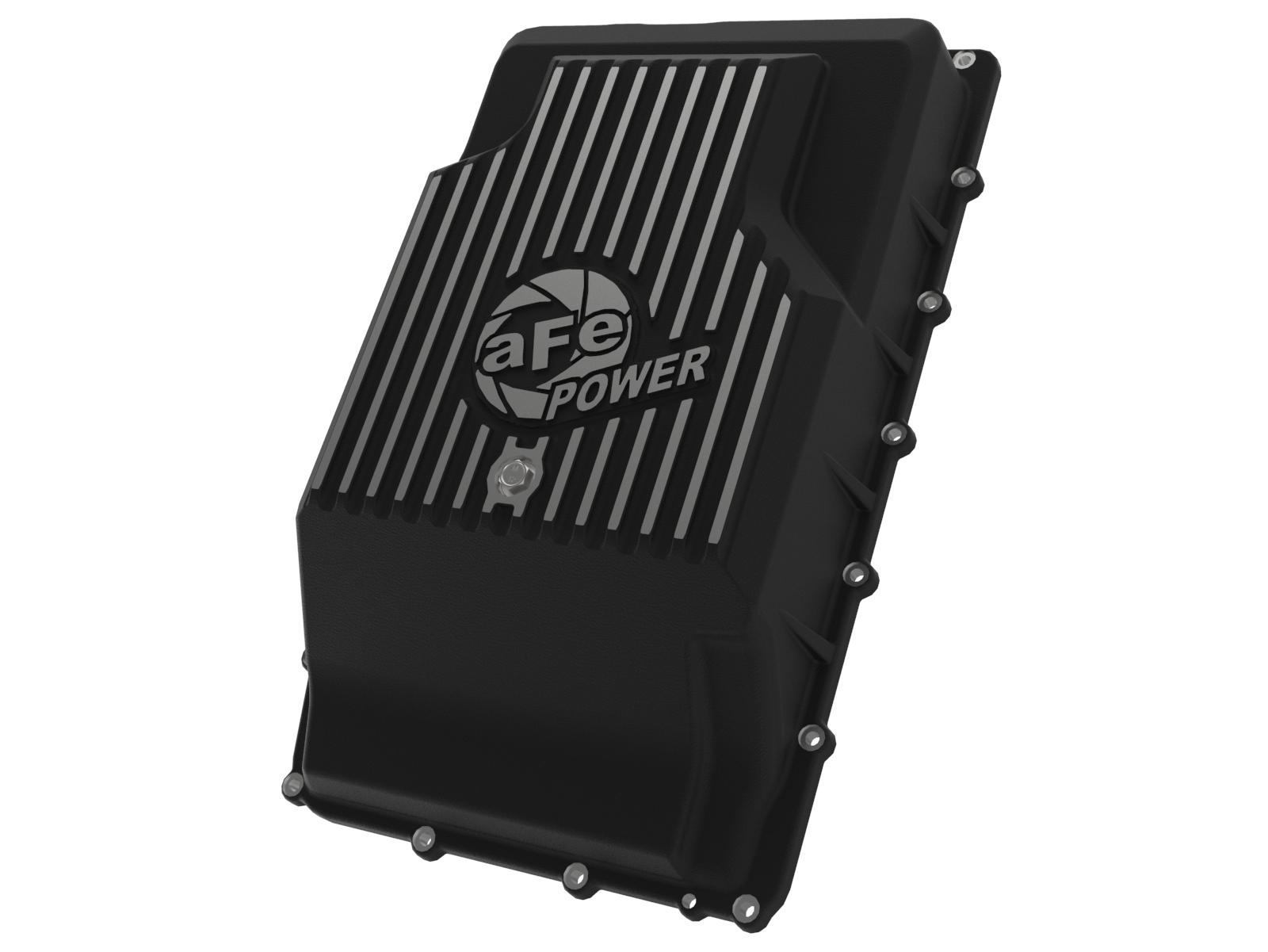 AFE aFe POWER Pro Series Transmission Pan Black w/ Machined Fins - 46-71330B