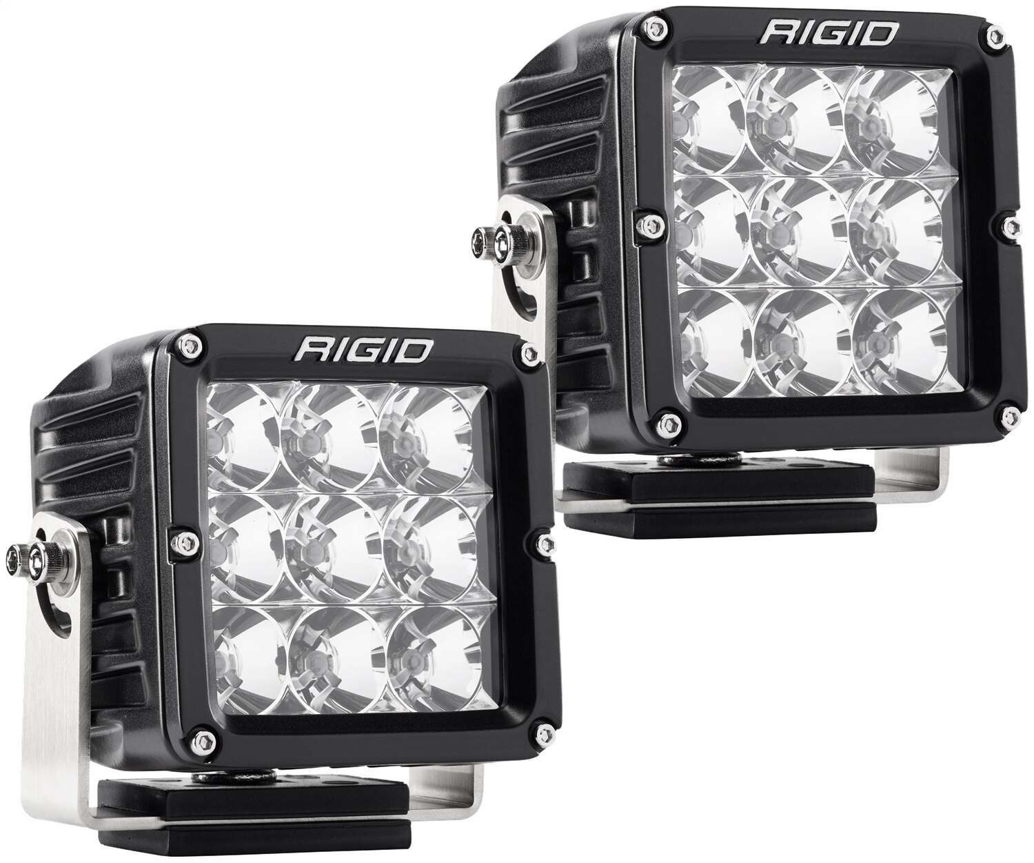 RIGID Industries Rigid D-Xl Pro Led Light, Flood Optic, Surface Mount, Black Housing, Pair - 322113