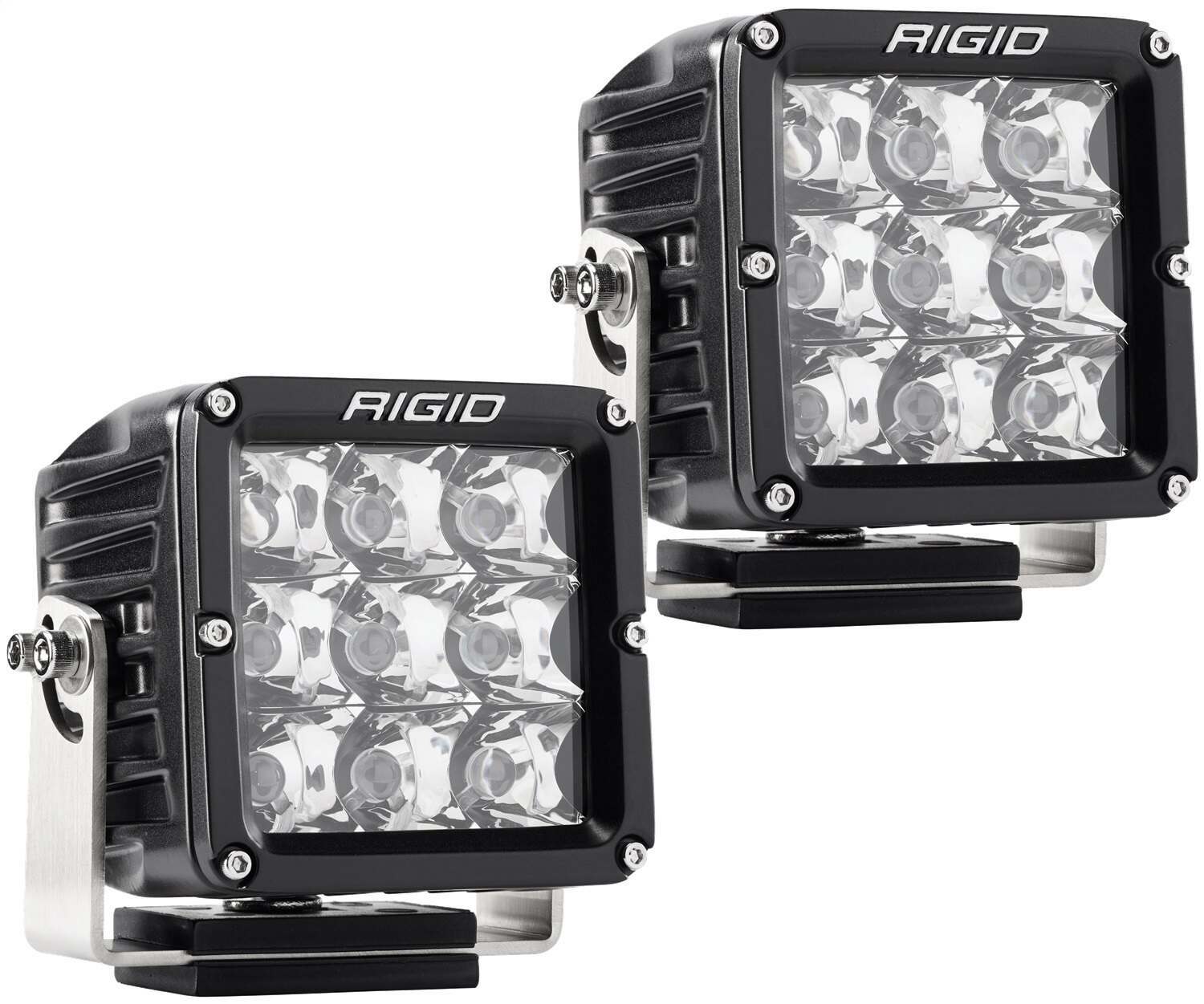 RIGID Industries Rigid D-Xl Pro Led Light, Spot Optic, Surface Mount, Black Housing, Pair - 322213