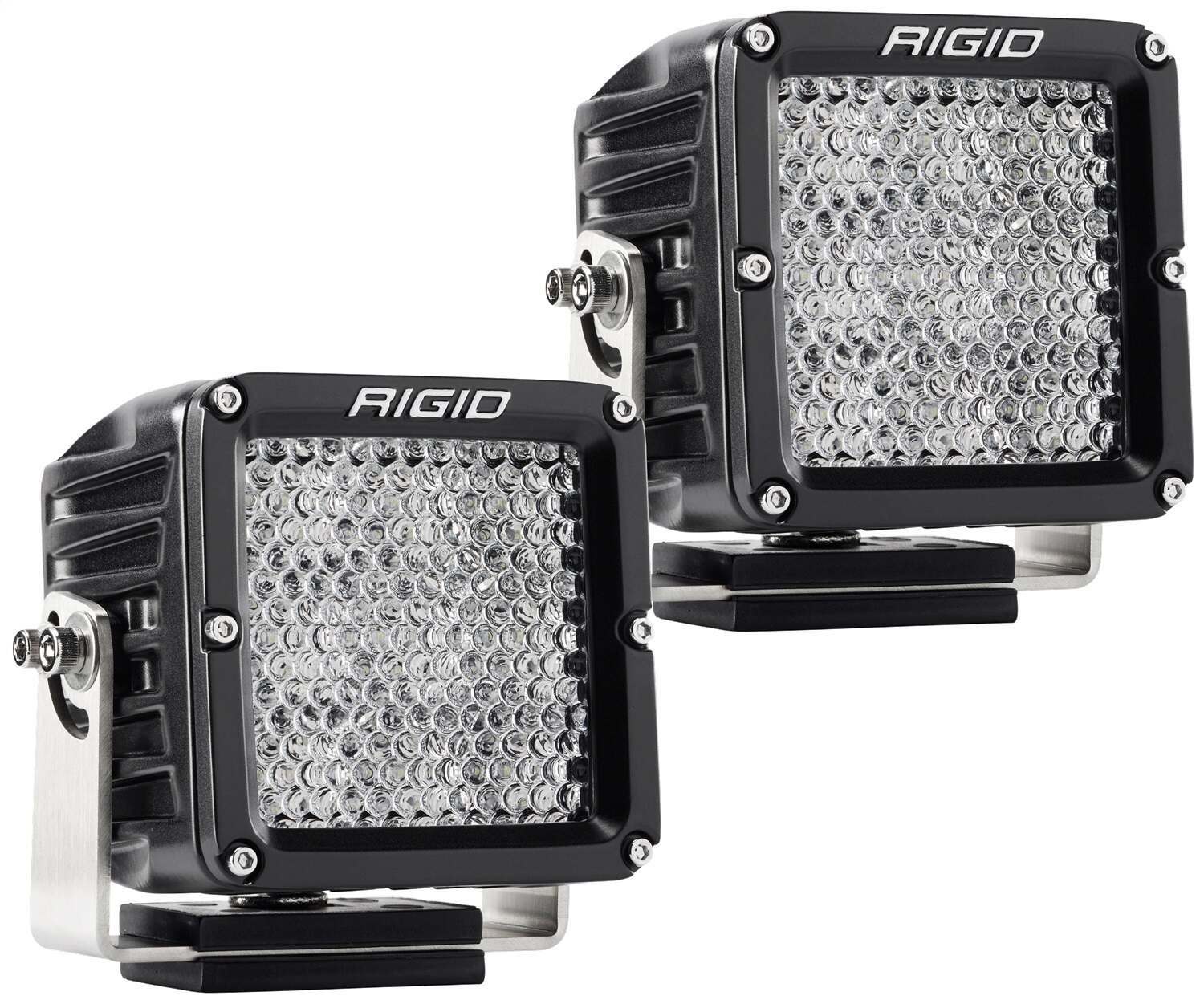 RIGID Industries Rigid D-Xl Pro Led Light, Flood Diffused, Surface Mount, Black Housing, Pair - 322313