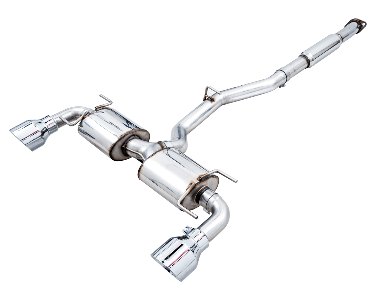 AWE Touring Edition Exhaust - Chrome Silver Tips (2016-2023 Subaru BRZ / Toyota GR86 / Toyota 86) - 3015-32486