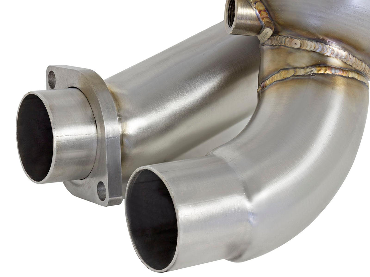 AFE Twisted Steel Long Tube Header 304 Stainless Steel w/ Cat (BMW M3 (E46) 01-06 L6-3.2L S54) - 48-36314-HC