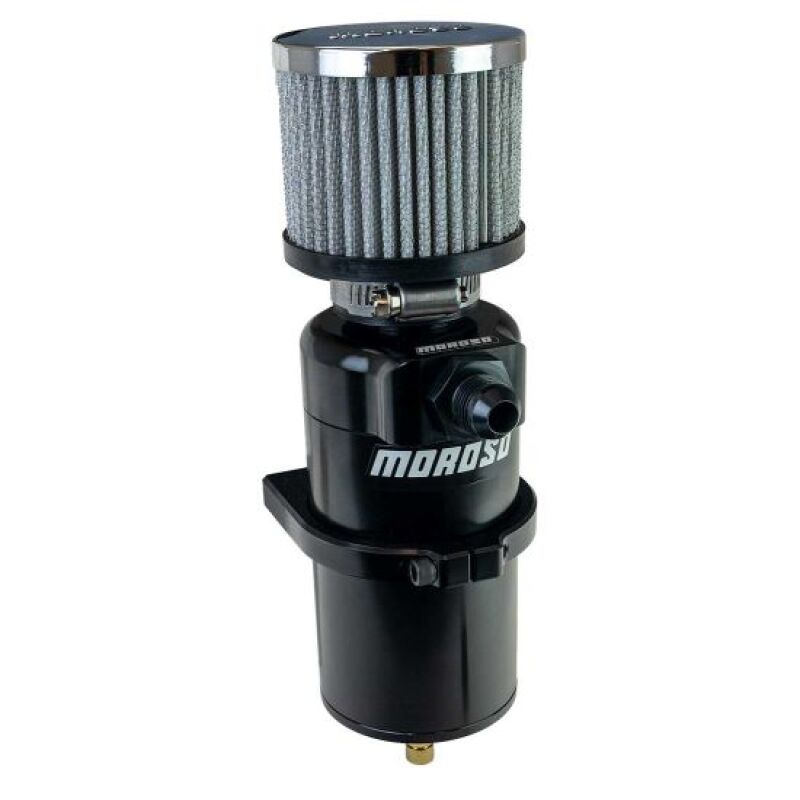 Moroso BREATHER TANK, CATCH CAN, SINGLE INLET, 8 AN MALE - 85410