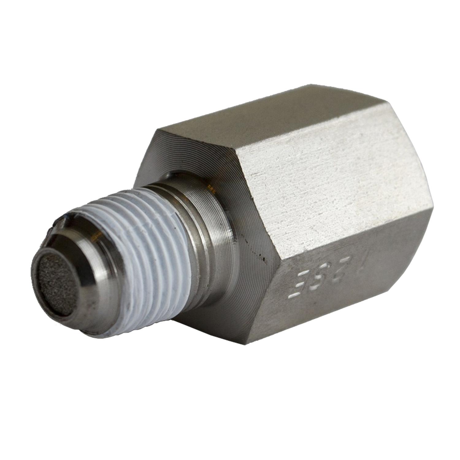 Auto Meter FITTING, SNUBBER ADAPTER, 1/8" NPT FEMALE TO 1/8" NPT MALE, STAINLESS STEEL, FOR FUEL PRESSURE - 3279