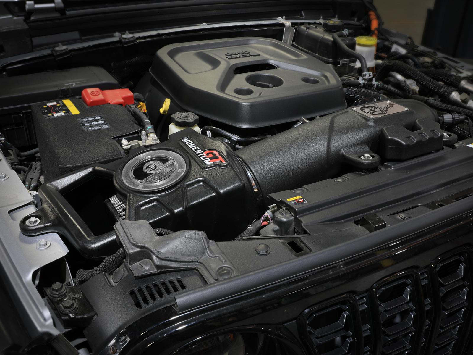 AFE Momentum GT Cold Air Intake System w/ Pro DRY S Filter (Jeep Wrangler 4xe (JL) 24-25 L4-2.0L (t) Hybrid) - 50-70123D