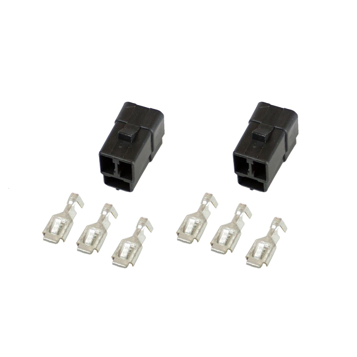 Auto Meter CONNECTOR, WIRING, 3 TERMINAL, FOR ELEC. (SHORT SWEEP) GAUGES, QTY. 2 - 3298