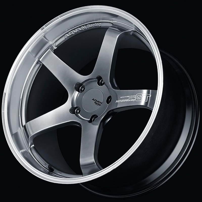 ADVAN RACING GT for PORSCHE 21X12.5 +44 CL-CL MACHINING & HYPER PLATINUM BLACK - YAQ1P44IMPB