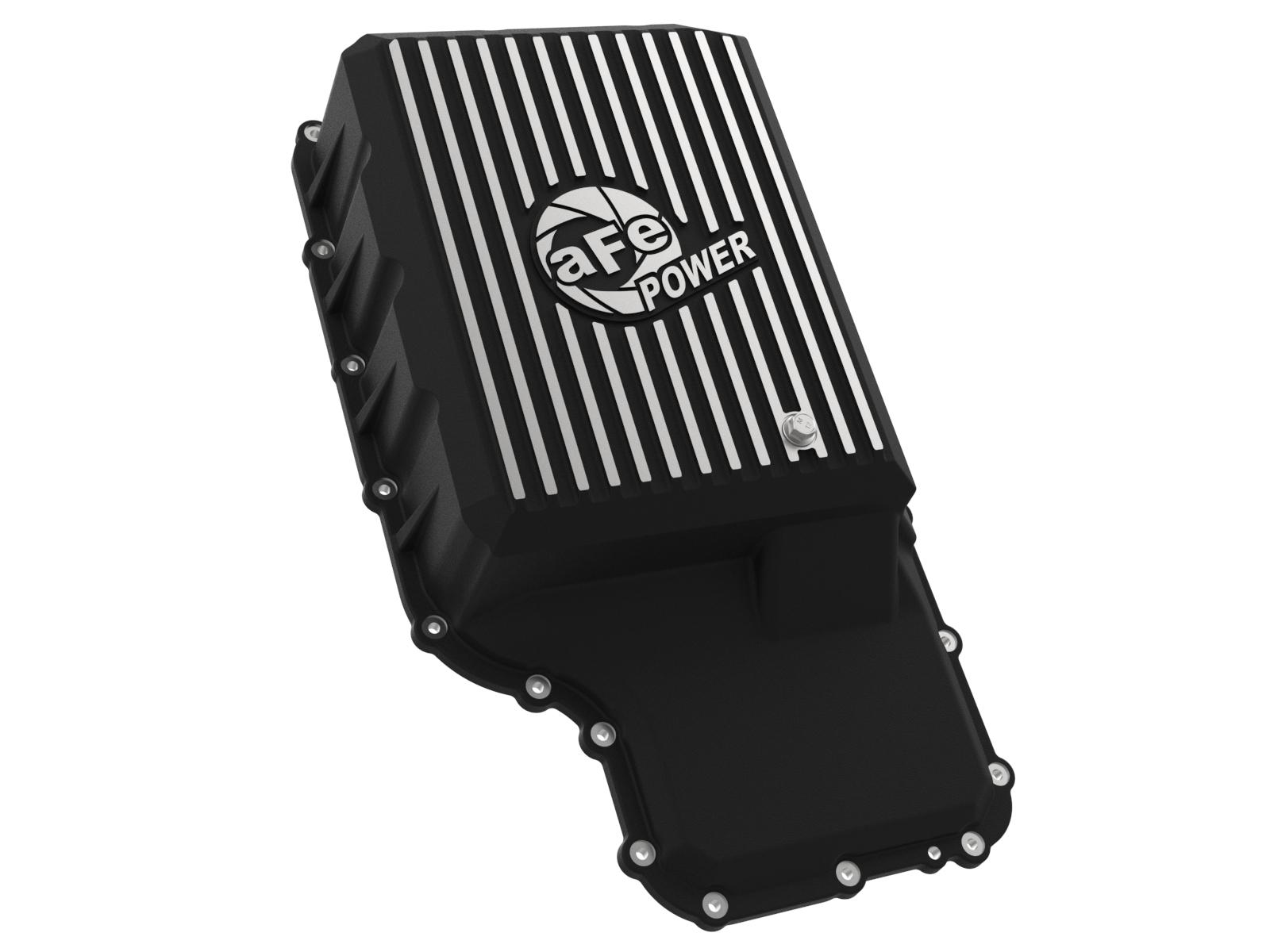 AFE Pro Series Rear Differential Cover Black w/ Machined Fins - 46-71220B