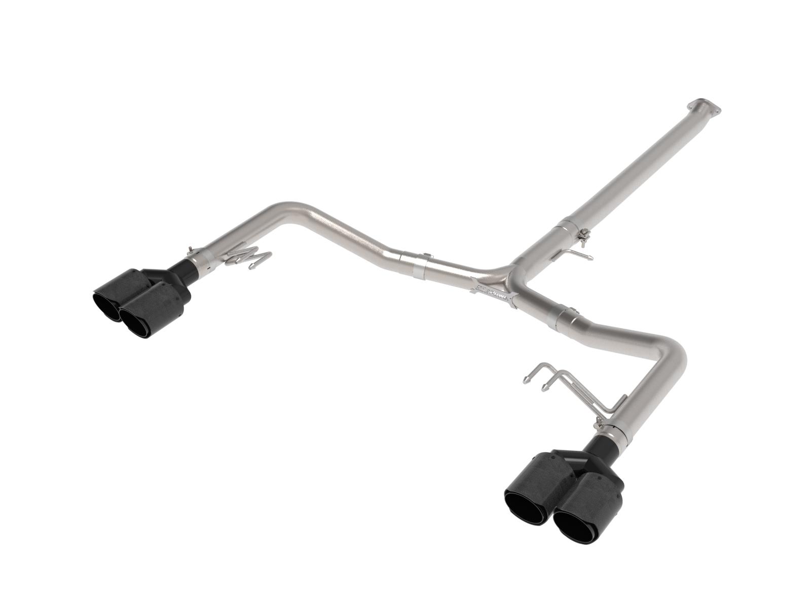 AFE Takeda 3 IN to 2-1/2 IN 304 Stainless Steel Axle-Back Exhaust w/ Carbon Tip (2021-2024 K5 GT) - 49-37043-C