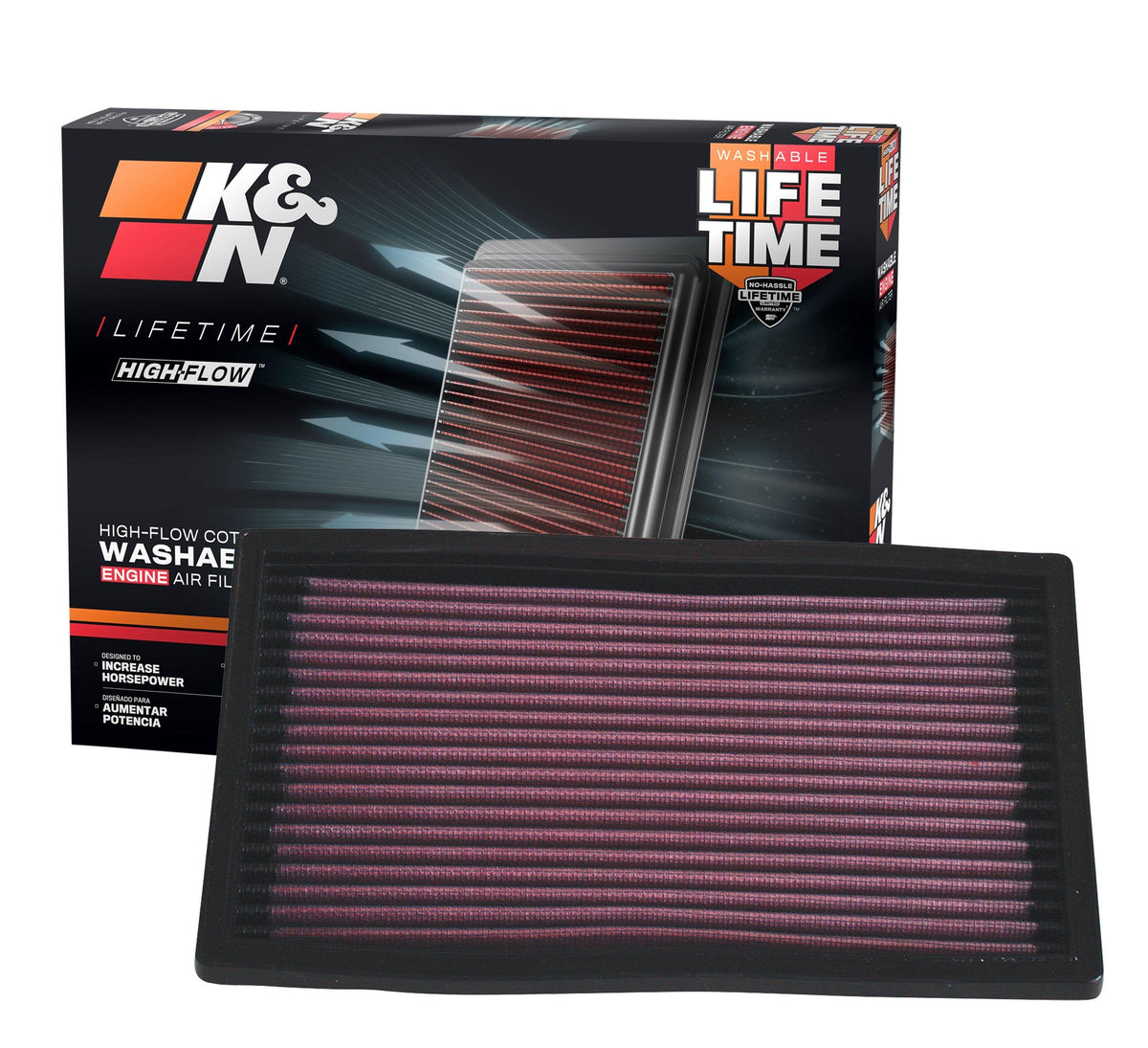 K and N Filters Replacement Air Filter (1990-1997 323, Protege, Escort, Tracer, Sephia, Miata) - 33-2034