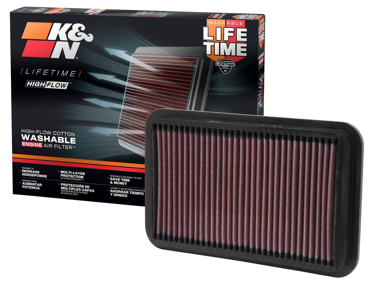 K and N Filters Replacement Air Filter (1988-2005 Toyota Celica, Toyota MR2 Spyder, Geo Prizm, Toyota Corolla) - 33-2041-1