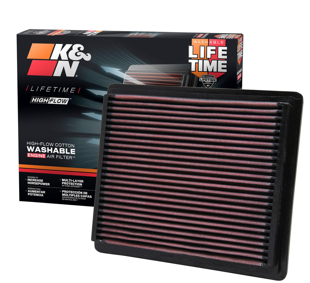 K and N Filters Replacement Air Filter (1997-2012 Mazda, Ford, Mercury Fitment) - 33-2106-1