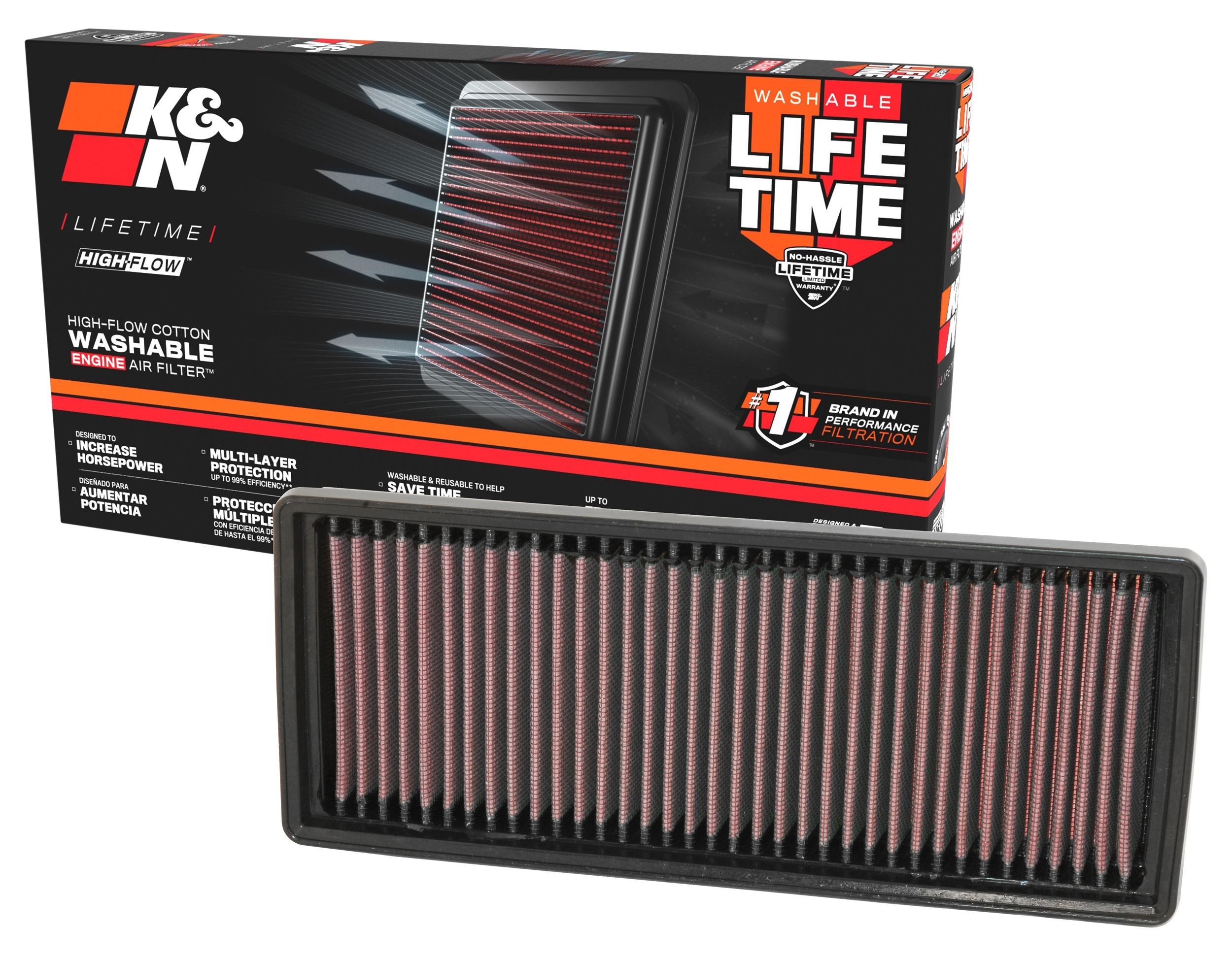 K and N Filters Replacement Air Filter (2008-2015 Fortwo) - 33-2417