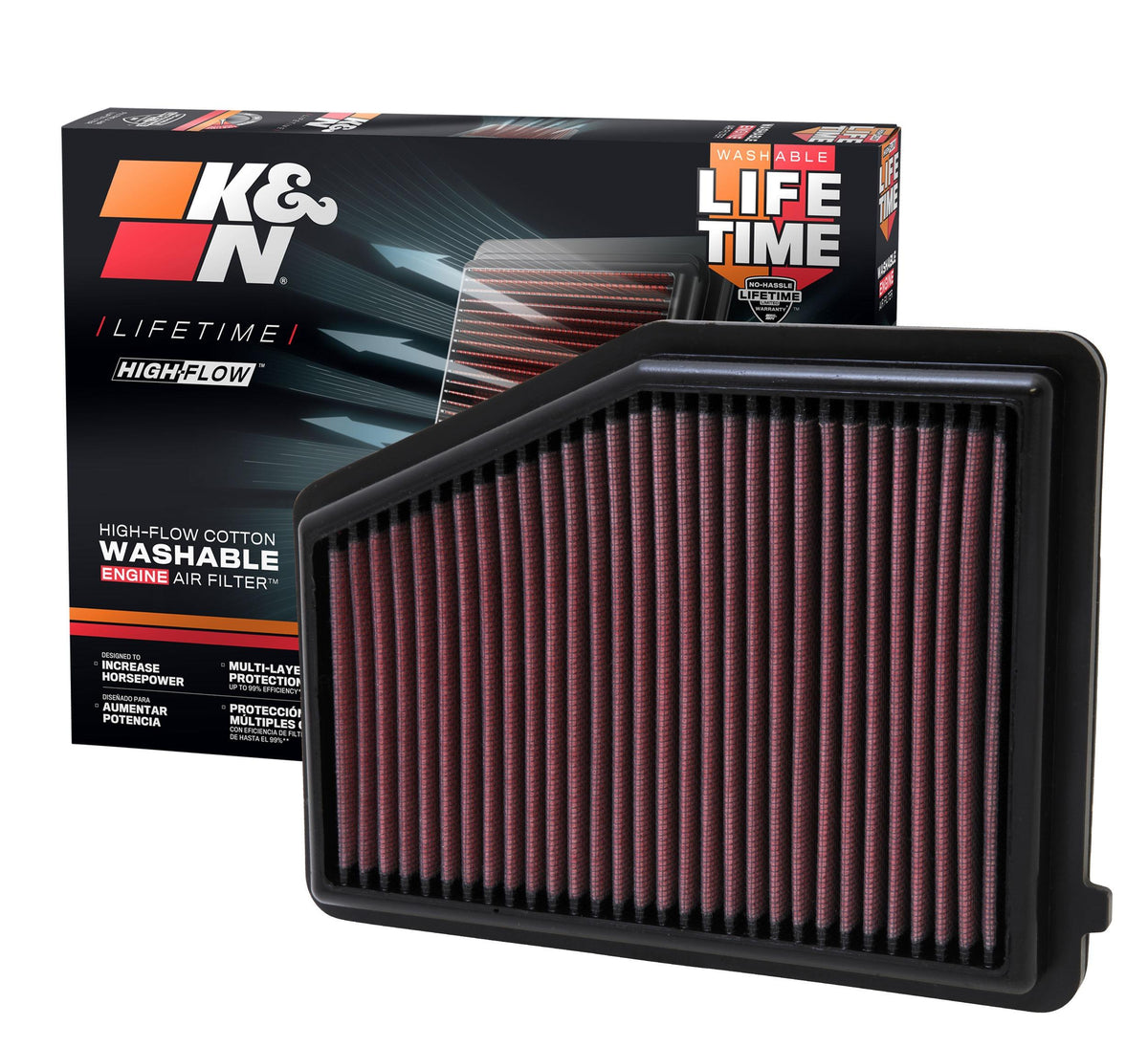 K and N Filters Replacement Air Filter (2012-2015 Civic, ILX) - 33-2468