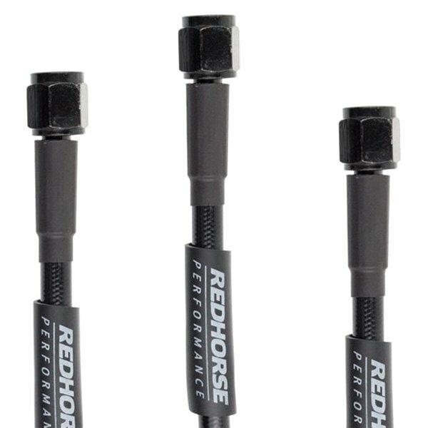 Redhorse Performance Straight -4 to straight -4 12" Pre-Assembled brake line - black - 512173