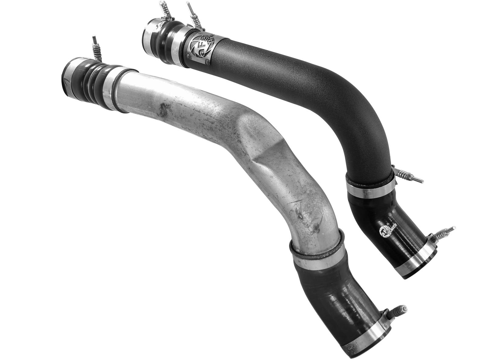 AFE BladeRunner 3 IN Aluminum Hot and Cold Charge Pipe Kit Black (2013-2018 2500, 3500) - 46-20134-B