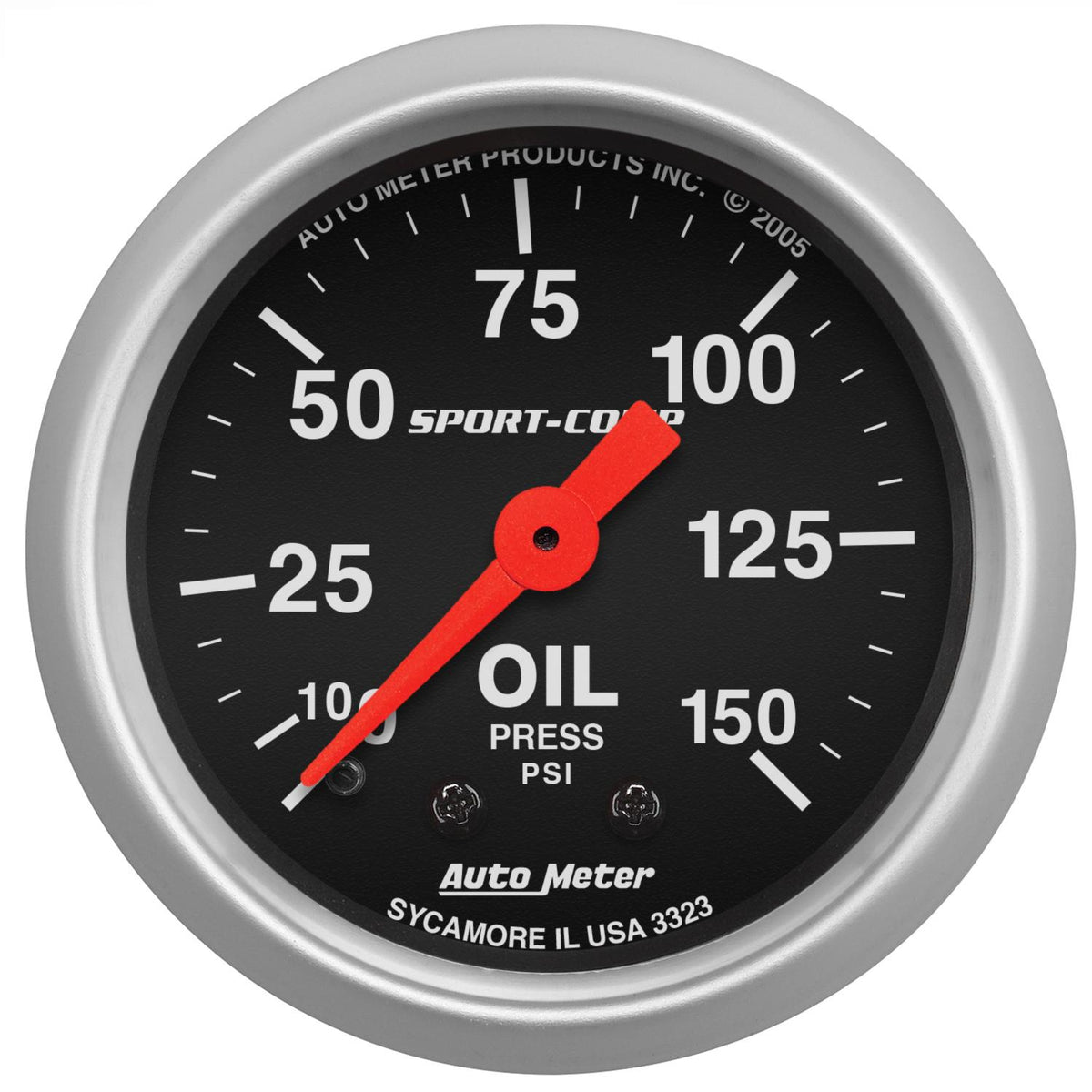 Auto Meter 2-1/16" OIL PRESSURE, 0-150 PSI, SPORT-COMP - 3323