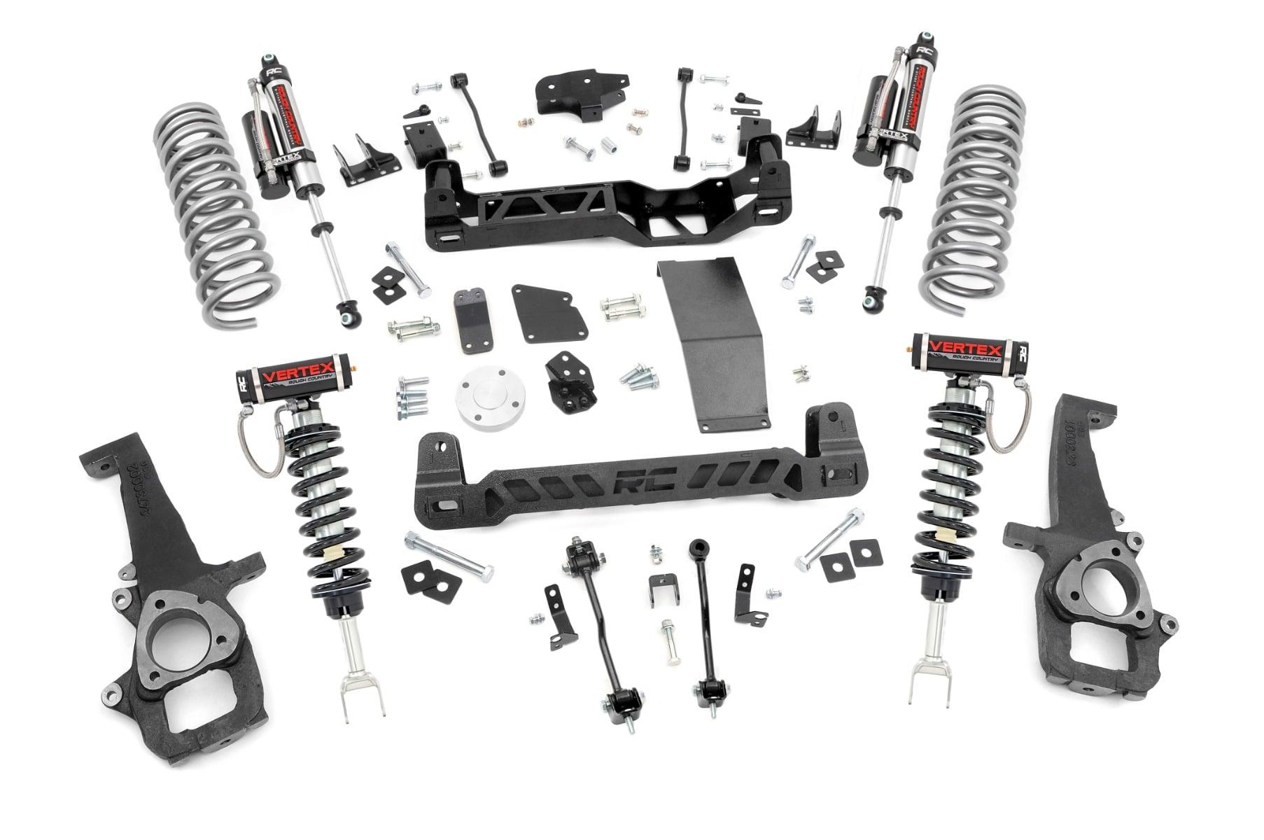 Rough Country 6in Dodge Suspension Lift Kit w/ Vertex Struts and Vertex Shocks (12-18 Ram 1500 4WD) - 33250
