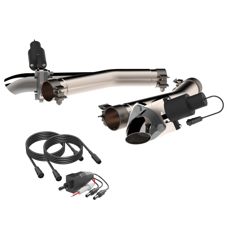QTP 2011-2020 Dodge Durango 5.7L QTP Aggressor Cutout Pipes - 520511
