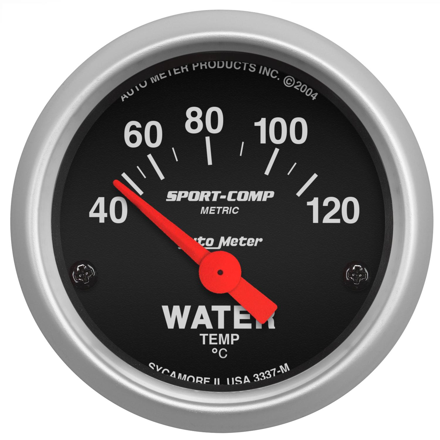 Auto Meter 2-1/16" WATER TEMPERATURE, 40-120 °C, SPORT-COMP - 3337-M