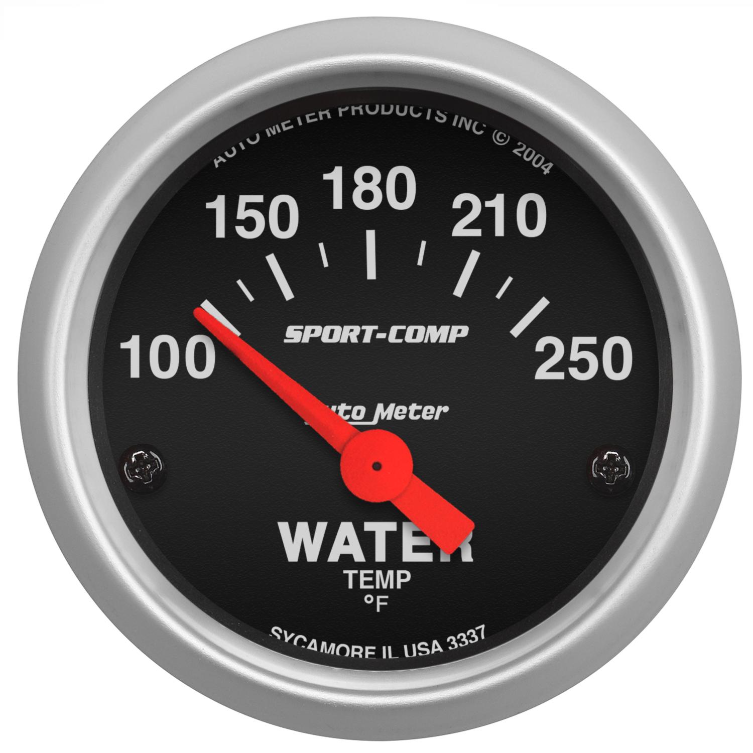 Autometer Sport Comp 2-1/16" 100-250deg Electric Water Temp.