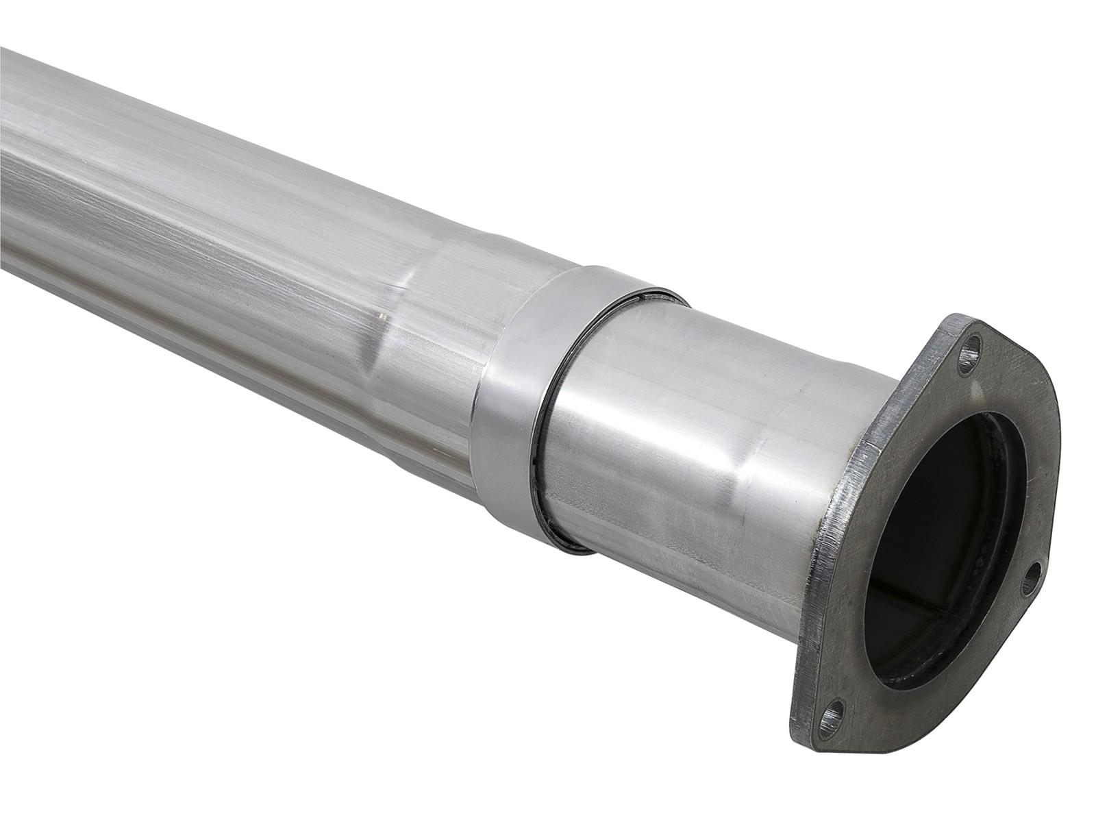 AFE Rebel XD 4 IN 409 Stainless Steel DPF-Back Exhaust w/Dual Black Tips (Ford Diesel Trucks 11-14 V8-6.7L (td)) - 49-43121-B