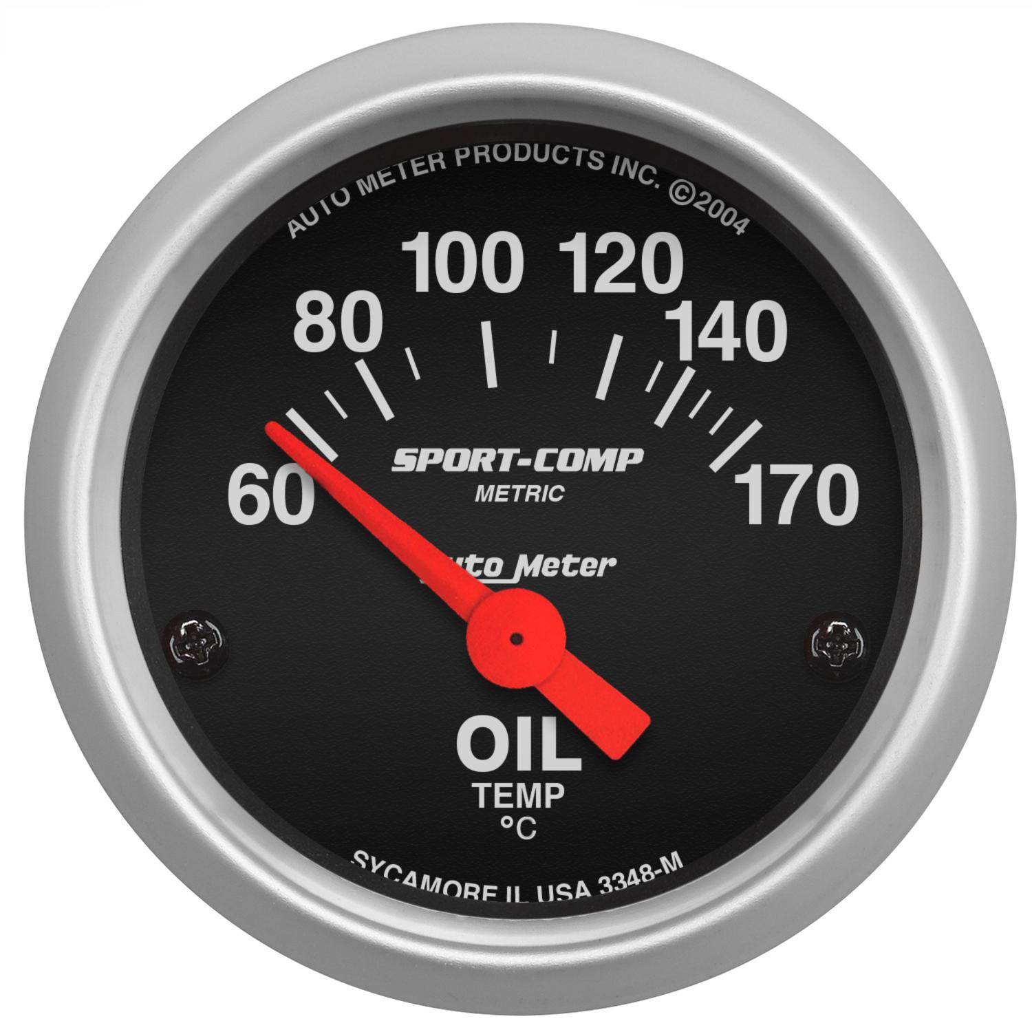 Auto Meter 2-1/16" OIL TEMPERATURE, 60-170 °C, SPORT-COMP - 3348-M