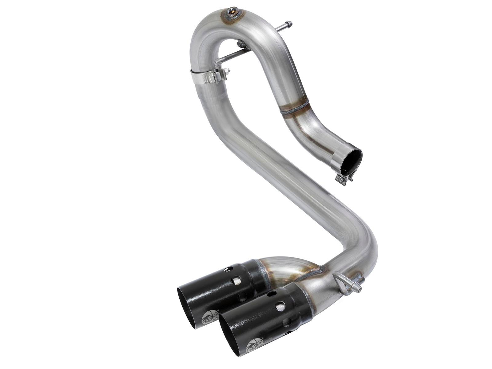 AFE Rebel Series 3 IN 409 Stainless Steel DPF-Back Exhaust System w/Black Tip (2016-2020 Colorado, Canyon) - 49-44065-B