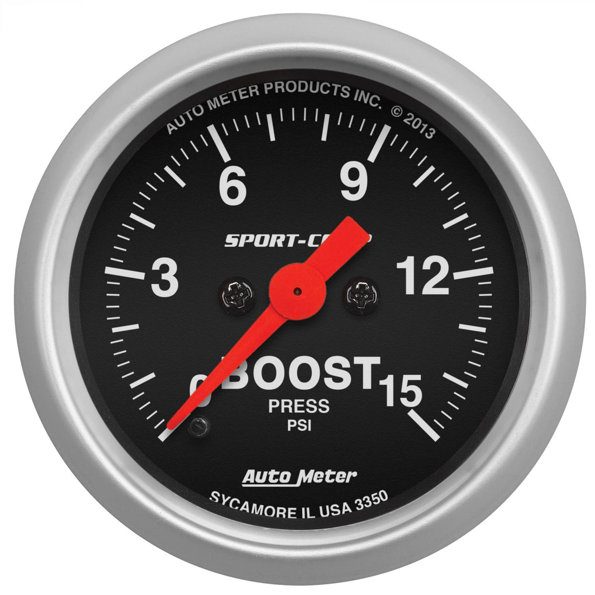 Auto Meter 2-1/16" BOOST, 0-15 PSI, SPORT-COMP - 3350