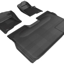 3D MAXpider 2009-2010 Ford F-150 Supercrew Kagu 1st & 2nd Row Floormats - Black