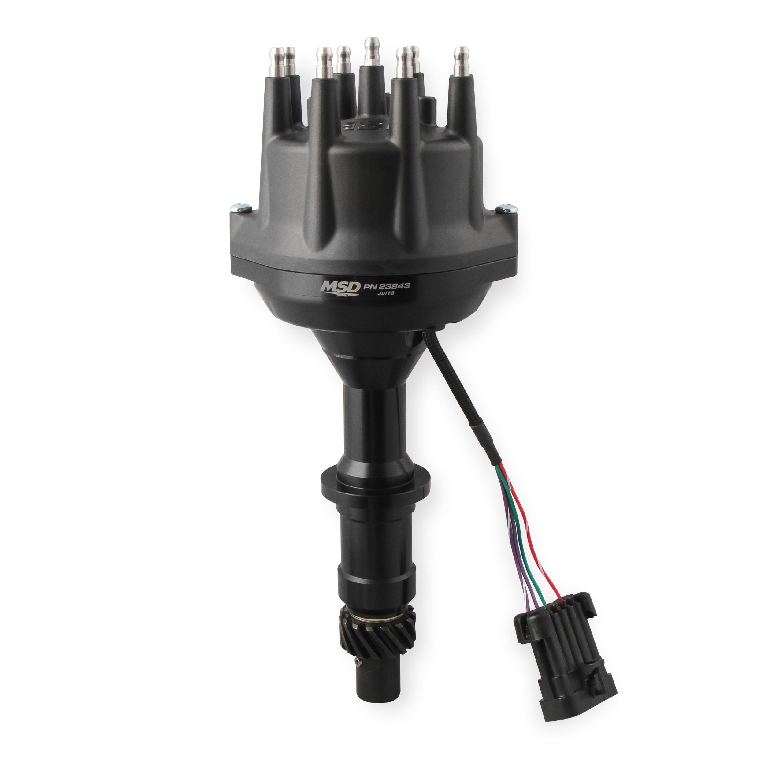 Black, Pontiac V8 Dual Sync Distributor.  - 23843