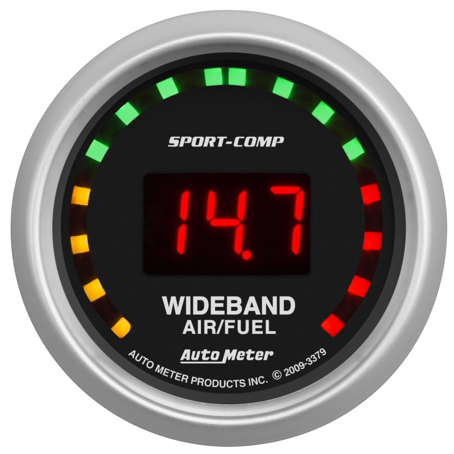 Auto Meter 2-1/16" WIDEBAND STREET AIR/FUEL RATIO, 10:1-17:1 AFR, SPORT-COMP - 3379