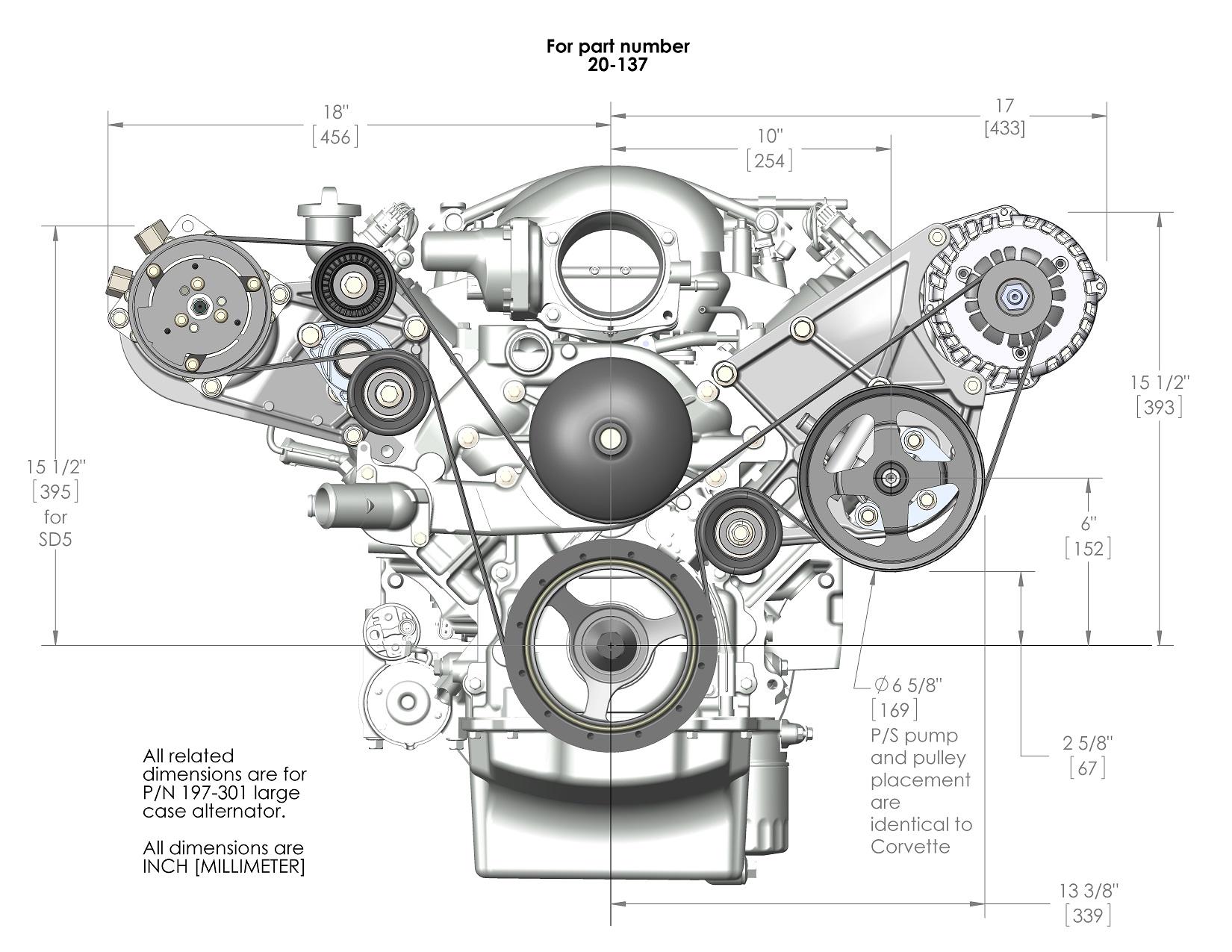 Holley LS/LT Complete Accessory Drive Kit.  - 20-137