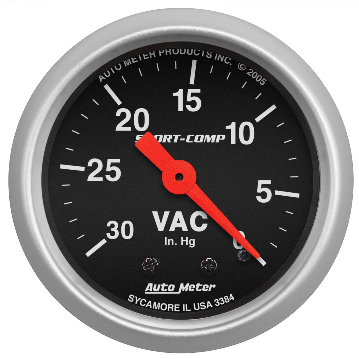 Auto Meter 2-1/16" VACUUM, 0-30 IN HG, SPORT-COMP - 3384