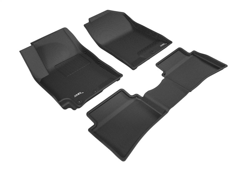 3D MAXpider 2018-2020 Kia Rio/Rio 5-Door Kagu 1st & 2nd Row Floormats - Black
