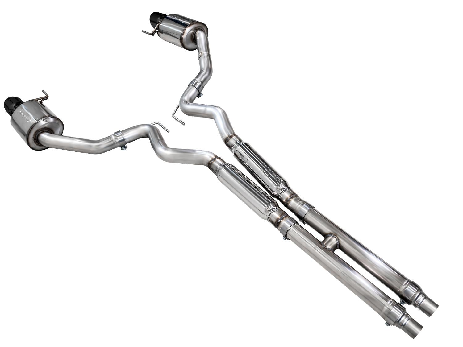 AWE Touring Edition Catback Exhaust - Dual Diamond Black Tips (2024-2026 Mustang GT) - 3015-33650