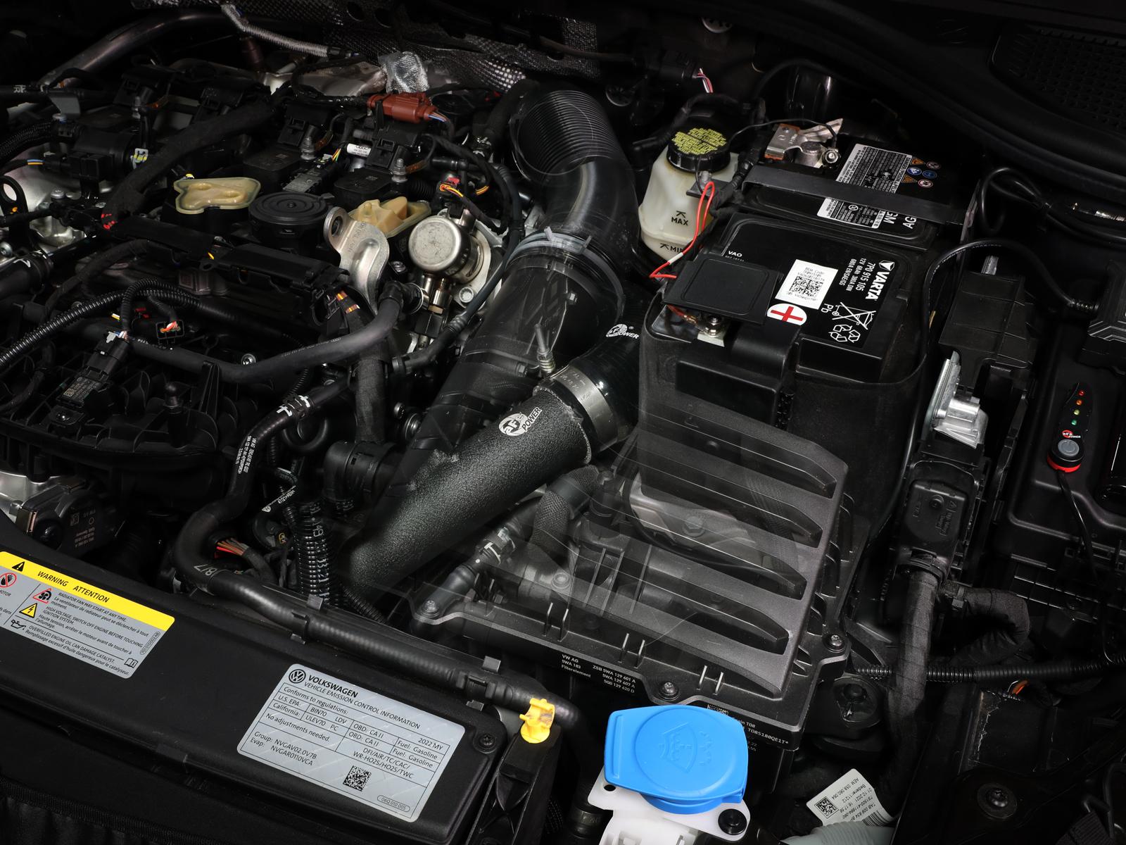 AFE BladeRunner 3 IN Aluminum Hot and Cold Charge Pipe Kit Black Volkswagen GTI (MKVIII) 22-23 L4-2.0L (t) (46-20604-B) - 46-20604-B
