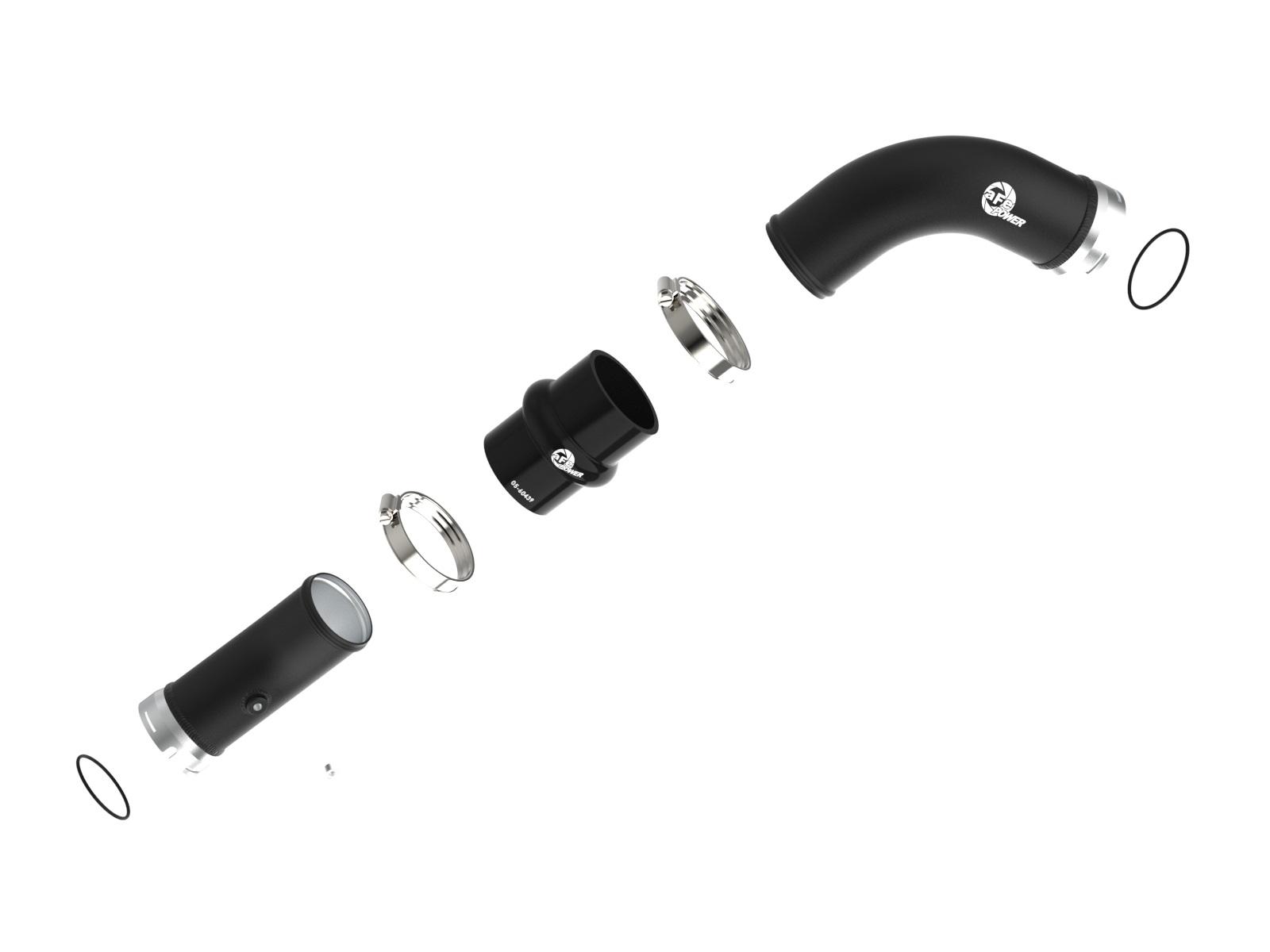 AFE BladeRunner 2-1/2 IN Aluminum Hot Charge Pipe Black (2024 Land Cruiser , Tacoma) - 46-20728-B