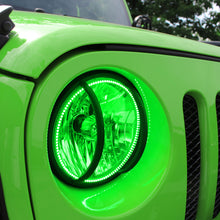 Oracle 07-17 Jeep Wrangler Surface Mount LED Headlight Halo Kit - Green
