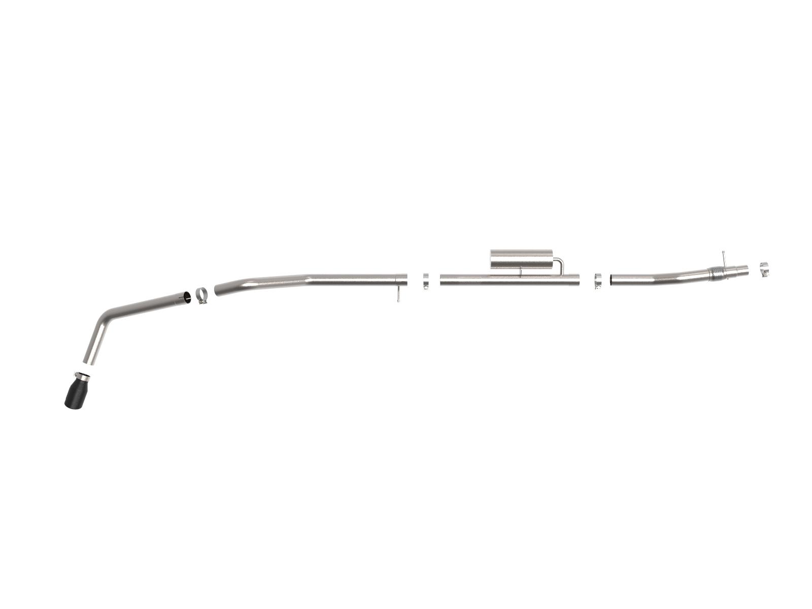 AFE Apollo GT Series 3 IN 409 Stainless Steel Cat-Back Exhaust System w/ Black Tip (Ford Ranger 19-20 L4-2.3L (t)) - 49-43118-B