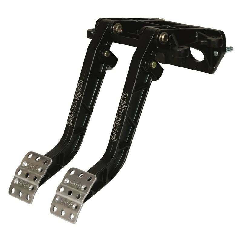 Wilwood Adjustable-Tandem Dual Pedal - Brake / Clutch - Fwd. Swing Mount - 7.0:1 - Black E-Coat - 340-14361