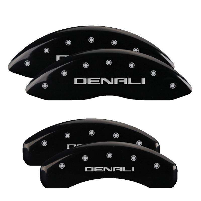 MGP Set Of 4: Black Finish, Silver Denali (2007-2014 GMC Sierra 1500 Classic, GMC Yukon XL 1500, GMC Yukon, GMC Sierra 1500) - 34009SDNLBK
