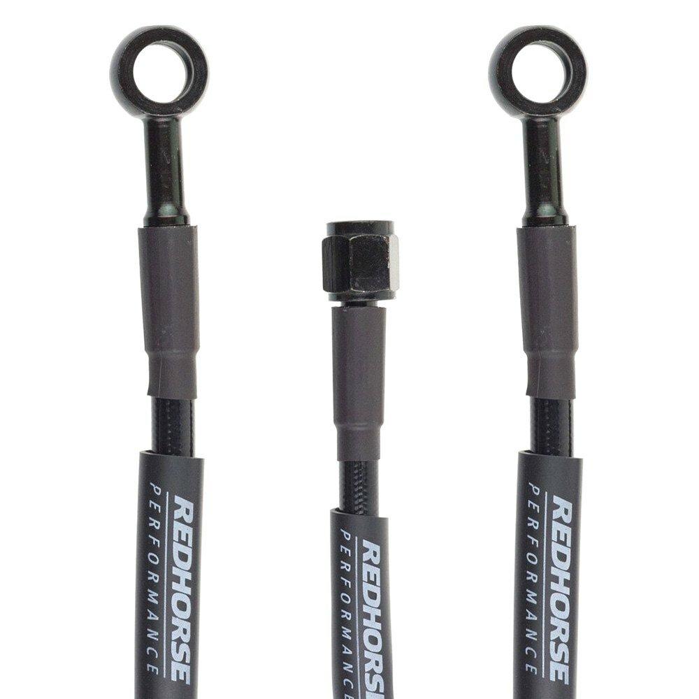 Redhorse Performance Straight -3 to straight Banjo -3 60" Pre-Assembled brake line - black - 3402-03-60