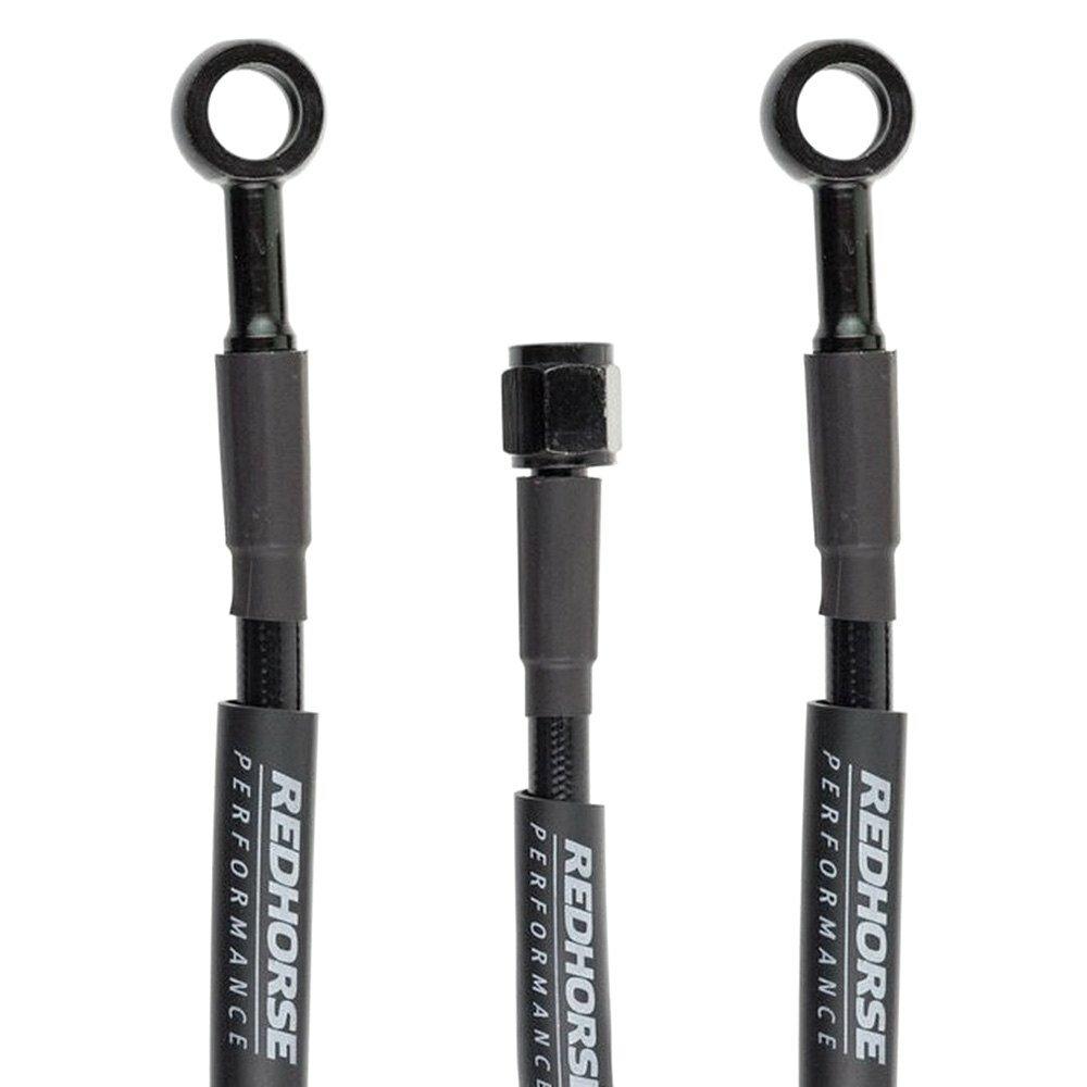 Redhorse Performance Straight -4 to straight Banjo (3/8") 9" Pre-Assembled brake line - black - 548694