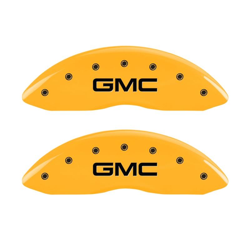 MGP Front Set Of 2: Yellow Finish, Black GMC (2007-2013 GMC Sierra 1500 Classic, GMC Sierra 1500) - 34207FGMCYL