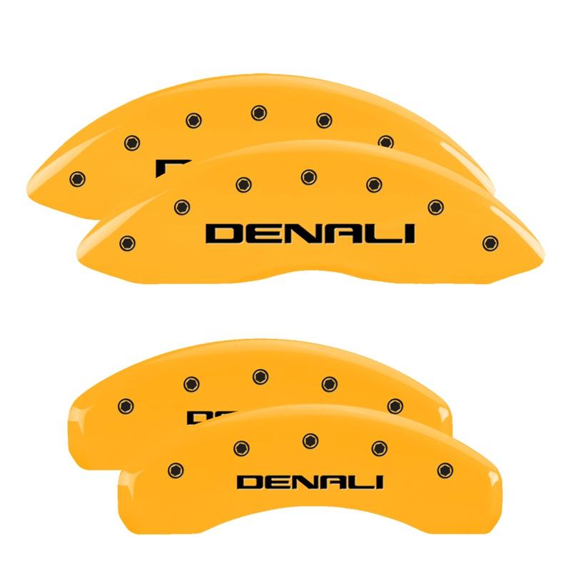MGP Set Of 4: Yellow Finish, Black Denali (2014-2018 Sierra 1500 Denali, Sierra 1500 Base, Sierra 1500 SLE, Sierra 1500 SLT) - 34208SDNLYL