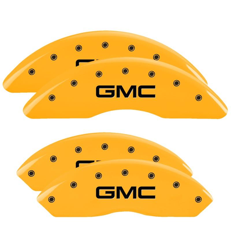 MGP Set Of 4: Yellow Finish, Black GMC (2009-2016 GMC Savana 3500, GMC Savana 2500) - 34210SGMCYL